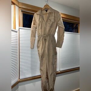 Forever 21 Tan Utility Jumpsuit
